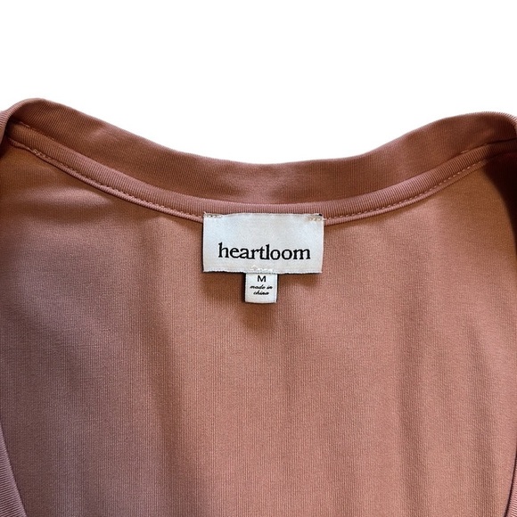 Heartloom Rafe Dusty Rose Asymmetrical Hem Cap Sleeve Dress - Size Medium - Picture 4 of 9